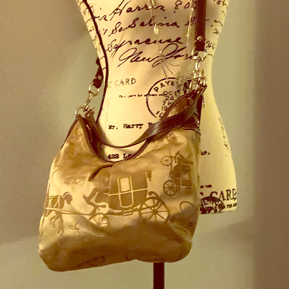 Coach, gold satin with Horse and Carriage